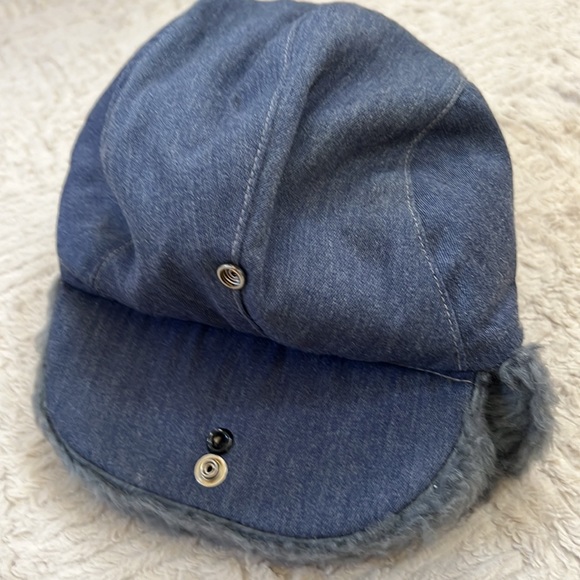 United Hatters, Cap, and Millinery Workers vintage denim trapper hat, X-Large - Picture 9 of 16
